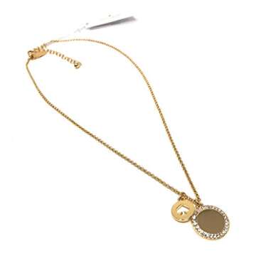 Kate Spade Spot The Spade Pave Charm Pendant Necklace Gold