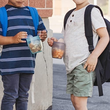 Zip Top Reusable Silicone Snack Containers for Kids