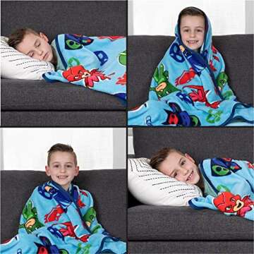 Franco Kids Bedding Super Soft Plush Throw Blanket, 46 in x 60 in, PJ Masks