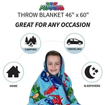 Franco Kids Bedding Super Soft Plush Throw Blanket, 46 in x 60 in, PJ Masks