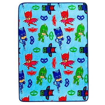 Franco Kids Bedding Super Soft Plush Throw Blanket, 46 in x 60 in, PJ Masks