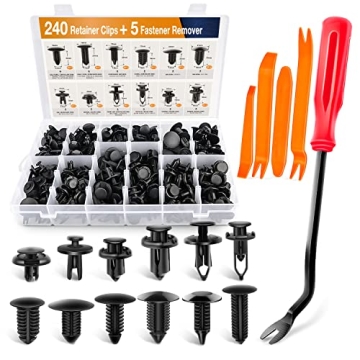 GOOACC GRC-33 240PCS Bumper Retainer Clips - Ultimate Car Repair Kit