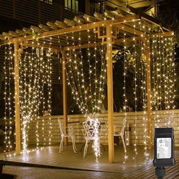Lighting EVER 306 LED Curtain Lights - 10x10 ft Hang Down Fairy Lights for Brightening Spaces