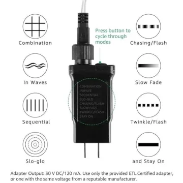 Lighting EVER LED Fairy Curtain Lights - 10x10 ft