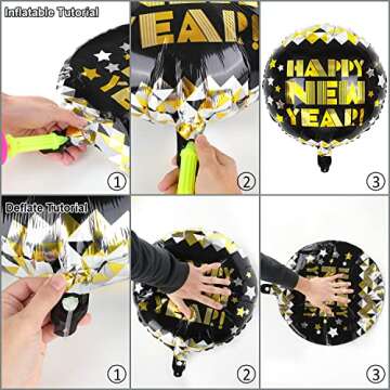 2025 Happy New Year Party Supplies Decorations Kit
