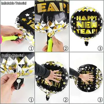 2025 Happy New Year Party Supplies Decorations Kit