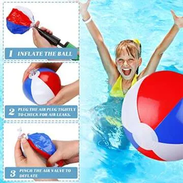 Zhanmai Patriotic Beach Balls for Summer Fun and Parties