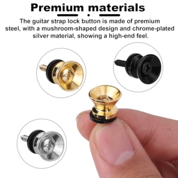 Durable 6pcs Guitar Strap Button Locks for Musicians