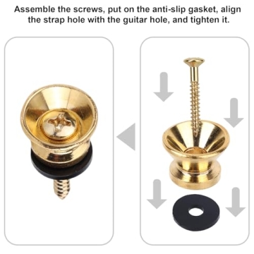 Durable 6pcs Guitar Strap Button Locks for Musicians