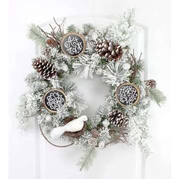 Darware Large White Doves (Set of 3); 8-Inch Long Artificial Doves Figures, Christmas and Wedding Decorations/Large Ornaments