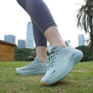 Hawkwell Women's Cloud Zero Active Cushion Breathable Tennis Walking Fashion Sneakers Gym Nursing Me...