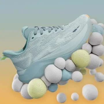 Hawkwell Women's Cloud Zero Active Cushion Breathable Tennis Walking Fashion Sneakers Gym Nursing Medical Work Shoes,Knit Turquoise Blue,8 M US