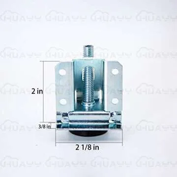 HUAYY Heavy Duty Furniture Leveler Legs 2 Inch Height Adjustable feet and Hexagon Nuts Lock(4 Pack)
