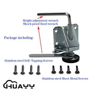 HUAYY Heavy Duty Furniture Leveler Legs 2 Inch Height Adjustable feet and Hexagon Nuts Lock(4 Pack)