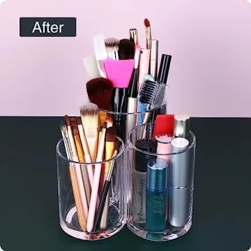MOSIKER Acrylic Makeup Brush Holder - Stylish Organizer