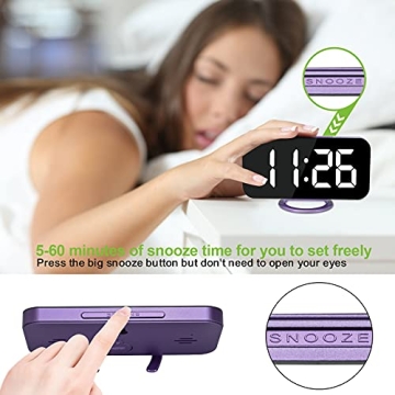 Elegant SZELAM Digital Alarm Clock with USB Charger