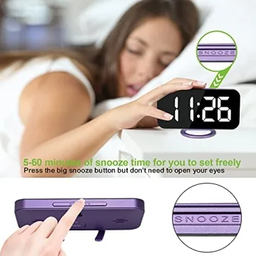 Elegant SZELAM Digital Alarm Clock with USB Charger