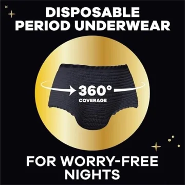 Always ZZZ Overnight Disposable Period Underwear for Women 14 Count