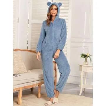 HOTIAN Fleece Onesie Pajamas for Women Comfortable Cosplay