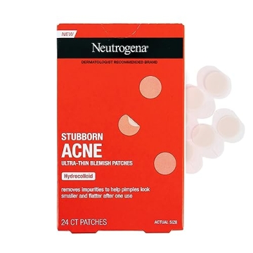 Neutrogena Stubborn Acne Pimple Patches, 24 Count, Ultra-Thin Hydrocolloid Treatment for Fast Acne R...