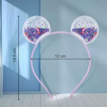 ZIRICHER Cat Ears Headband,Bear Headbands Random Delivery, Transparent Quicksand Cat Ear Headbands Cute Hair Hoop Headbands For Girls Party Hair Accessories for Gift