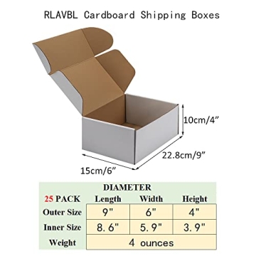 RLAVBL Shipping Boxes Set of 25 - Eco-Friendly & Durable