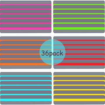 36 Pieces Guided Reading Strips Highlight Strips Colored Overlays Colorful Bookmarks Help with Dysle...