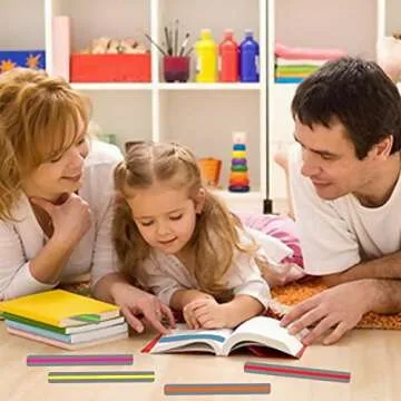 36 Pieces Guided Reading Strips Highlight Strips Colored Overlays Colorful Bookmarks Help with Dyslexia for Children and Teaching Supplies (6 Colors)