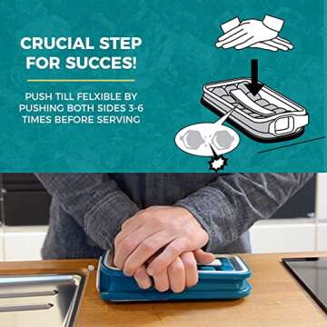 ICEBREAKER POP - 4 IN 1 - DISPENSER - MAKER - BIN - ICE PACK - Make And Serve Ice Without Ever Touching The Ice - The Sanitary Silicone Ice Tray for Freezer With Lid - Ice Cube