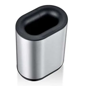 ToiletTree Modern Deluxe Freestanding Bathroom Cleaning Tools (Stainless Steel, Silicone Brush)