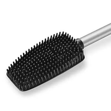 ToiletTree Modern Deluxe Freestanding Bathroom Cleaning Tools (Stainless Steel, Silicone Brush)