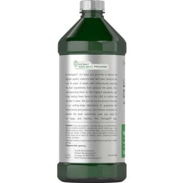 Horbäach Chlorophyll Liquid Drops | 100mg | 32 oz (2 x 16 oz Bottles) | Natural Peppermint Flavor | Vegetarian, Non-GMO, Gluten Free Supplement