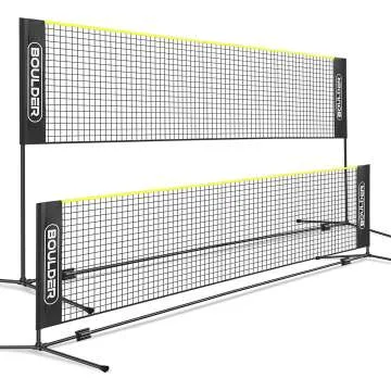 Adjustable Boulder Badminton and Pickleball Net