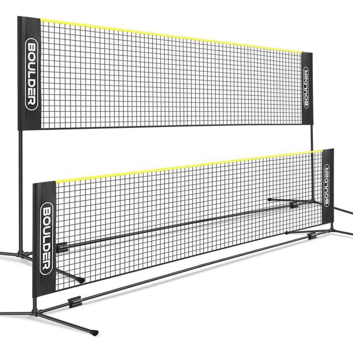 Adjustable Boulder Badminton and Pickleball Net