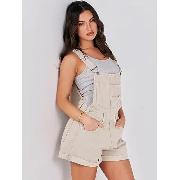 ANRABESS Women's Adjustable Denim Overalls for Summer