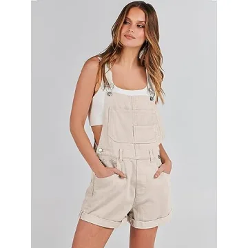 ANRABESS Women's Adjustable Denim Overalls for Summer