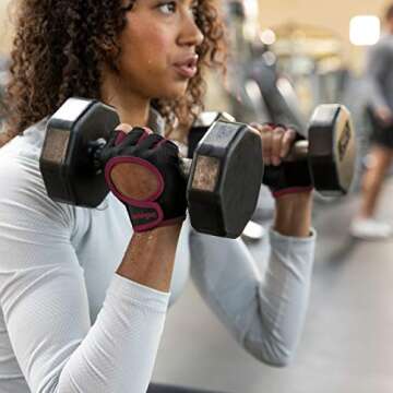 Harbinger Women's Power Workout Gloves Black/Merlot