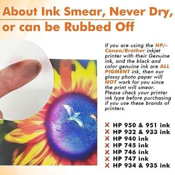 Koala Glossy Thin Inkjet Paper 8.5x11 Inches 100 Sheets Compatible with Inkjet Printer Use DYE INK 115gsm