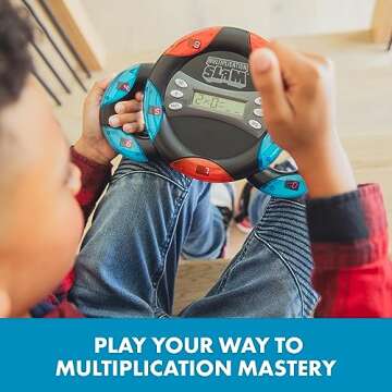 Educational Insights Multiplication Slam Electronic Math Game, Handheld Electronic Math Game For Kids, Ages 8+