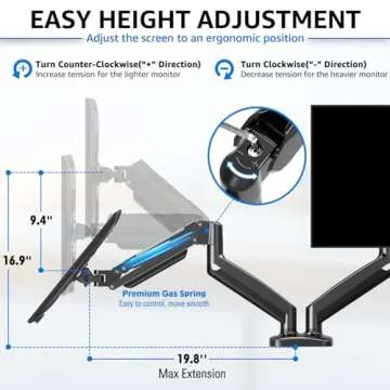 MOUNTUP Dual Monitor Stand – Adjustable and Stylish