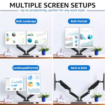 MOUNTUP Dual Monitor Stand – Adjustable and Stylish