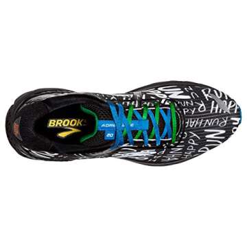 Brooks Womens Adrenaline GTS 20 Running Shoe - Black/White/Multi - B - 5