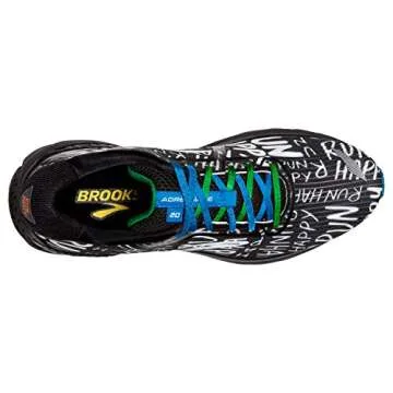 Brooks Womens Adrenaline GTS 20 Running Shoe - Black/White/Multi - B - 5