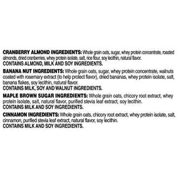 Quaker Instant Oatmeal, Protein 4 Flavor Variety Pack, 7g+ Protein, Individual Packets, 24 Count