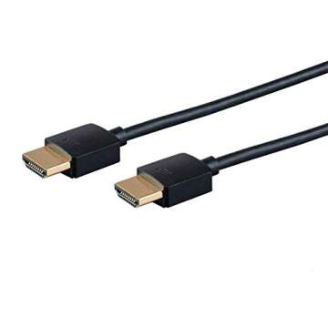 Monoprice High Speed HDMI Cable - Certified Premium, 4K@60Hz, HDR, 18Gbps, 36AWG, YUV, 4:4:4, 6 Feet...