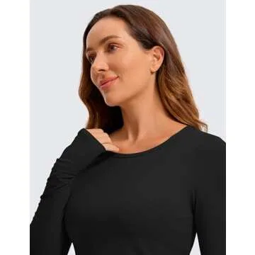 CRZ YOGA Women's Long Sleeve Crop Top for Workout