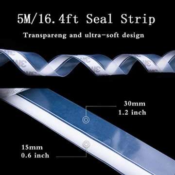 Silicone Seal Strip,Weather Stripping for Door or Window,Weatherproof Soundproof Self Adhesive Door ...