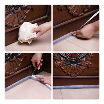 Silicone Seal Strip,Weather Stripping for Door or Window,Weatherproof Soundproof Self Adhesive Door Strip Bottom, Door Draft Stopper Silicone Strip Tape for Doors Windows and Shower Glass Gaps