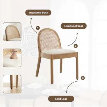 Buy HEAH-YO Rattan Dining Chairs Set of 2 Online