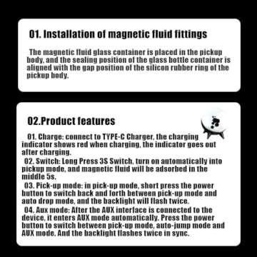 JOGEPEYO Dancing ferrofluid Speaker, ferrite Speaker Music Companion, ferromagnetic Fluid Sound visualizer, symbiosis in a Bottle, Magnetic Fluid Toys, Desktop Decorations, Birthday Gifts (Black)